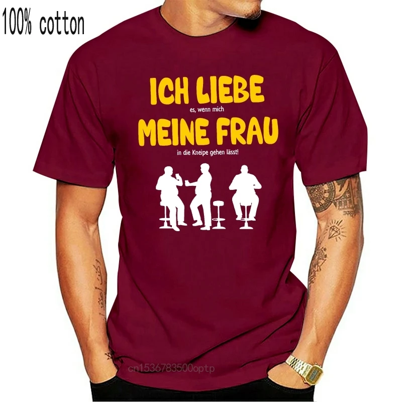 Ich Meine Liebe Frau Kneipe T-Shirt | Stammtisch | Saufen | Alkohol | Bier2020 mados Prekės ženklo 406%medvilnės Atspausdinti Apvalios Kaklo T